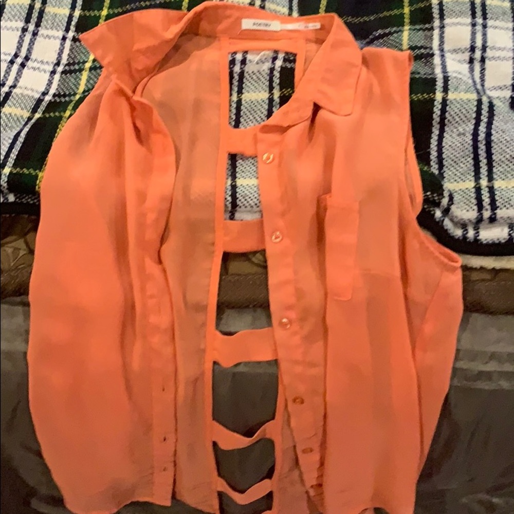 Button down tank top